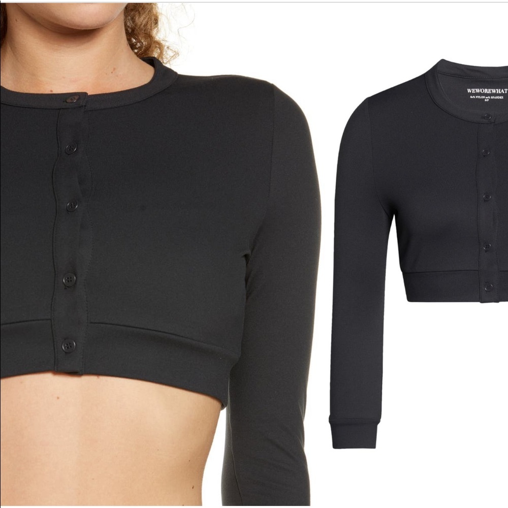 NWT WWW Black cropped sweater / cardigan ! Never worn!